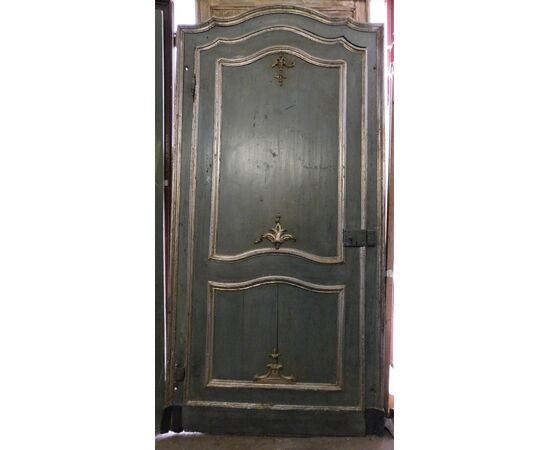 ptl579 - lacquered door with frame, &#39;700, cm l 126 xh 257     