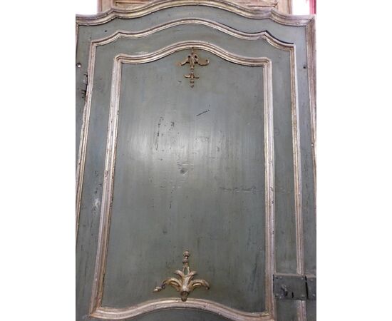 ptl579 - lacquered door with frame, &#39;700, cm l 126 xh 257     