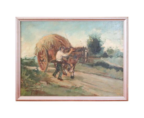 Oil painting on wood signed Gragnoli Ovidio (1893/1953) NEGOTIABLE PRICE