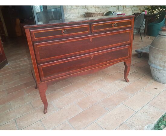 Tuscan chest of drawers, mid-18th century, restored in perfect condition