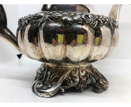 Large silver teapot Kingdom of Naples 19th century     