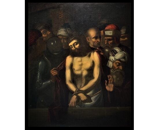 17th century Spanish school (Toledo / Seville) - Jesus before the Sanhedrin