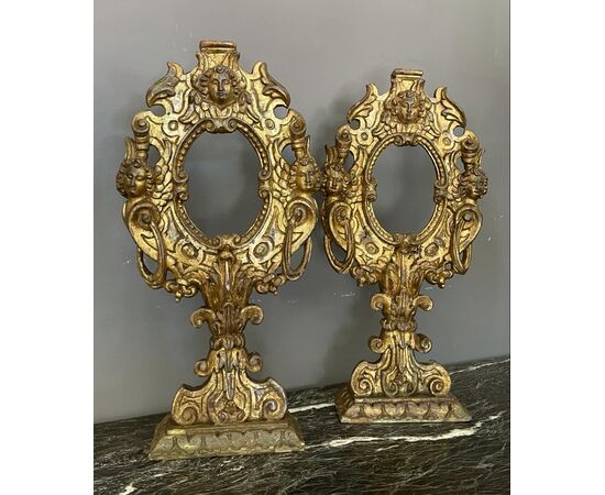 Pair of reliquaries from the early 1600s in Sansovine style
