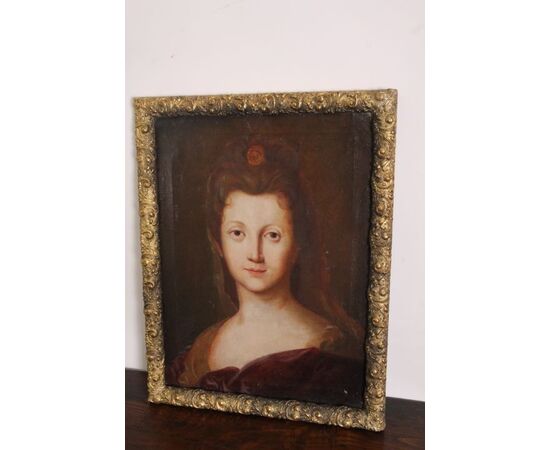 Antica Dama oil on canvas from the 18th century Tuscan school. Antiques