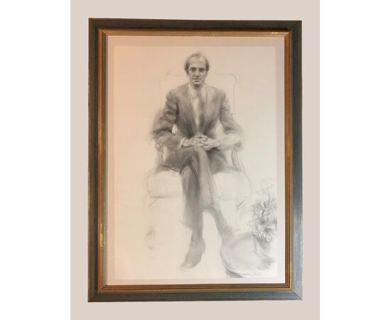 Antonio Agudo (1946) - Magnificent royal portrait of Juan Carlos I.