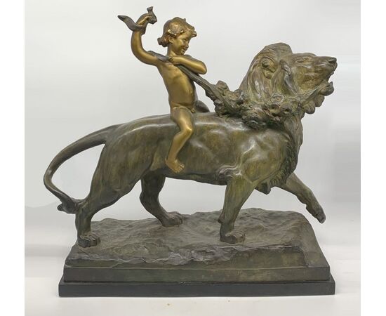 Magnificent patinated bronze plaster - France, early 20th century