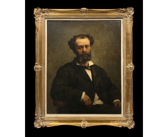 Edouard Moyse (1827-1908) - Portrait of a Belgian Jew     