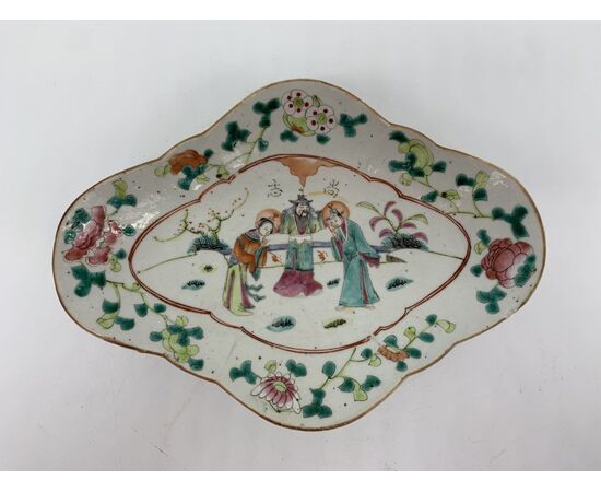 Tray in Nanjing Chinese porcelain - Late 19th century     