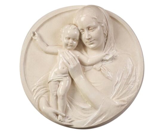 Altorilievo in ceramica Madonna con Bambino - O/4832