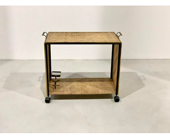 Willy Rizzo Bamboo & Brass Trolley, 1970s