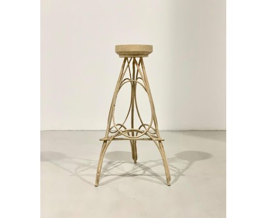 Carved Wood Pedestal Table, 1950s.