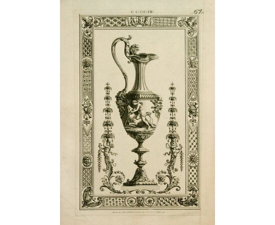 “Studio per grande vaso ornamentale con scena mitologica ”