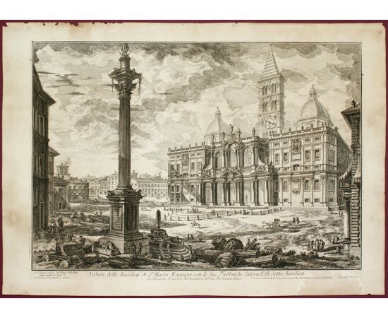 “Veduta della Basilica di S.ta Maria Maggiore con le due fabbriche laterali di detta Basilica”