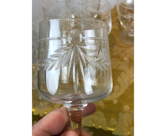 Antique full Baccarat crystal service from the early 1900s     