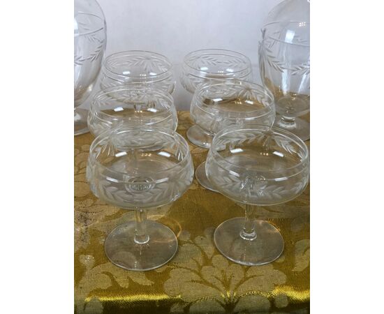 Antique full Baccarat crystal service from the early 1900s     