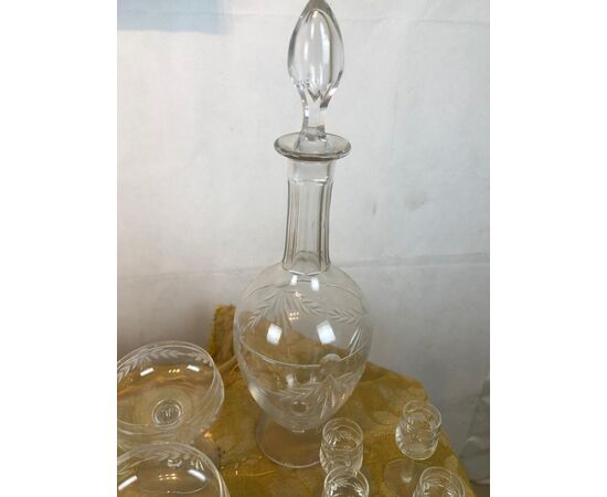 Antique full Baccarat crystal service from the early 1900s     