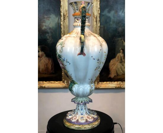 Importante vaso antico firmato Antonio Zen ceramica Bassano