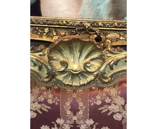 Antique Louis XV Venetian gilded wood sofa     