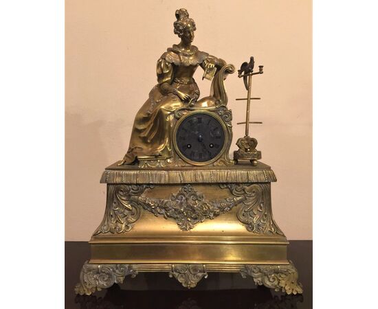 Louis Philippe period gilt bronze table clock