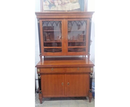 Double body sideboard in solid cherry retour d'egypte style prov. Austria