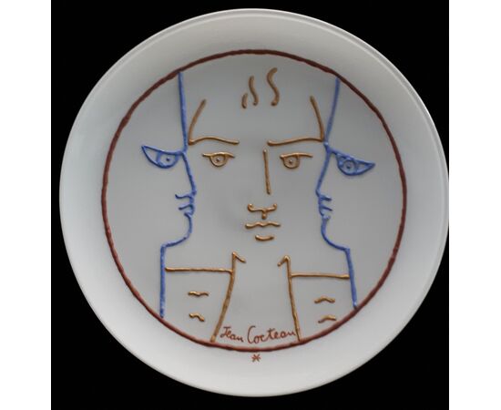 Jean Cocteau - glass plate cod. 5 og     