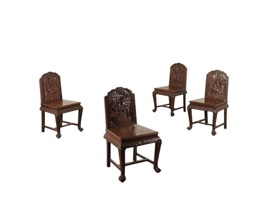 Group of Four Oriental Chairs     