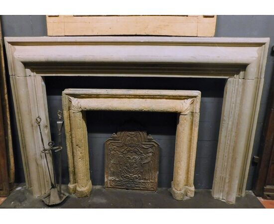 chp302 - Serena stone fireplace, cm l 237 xh 160     