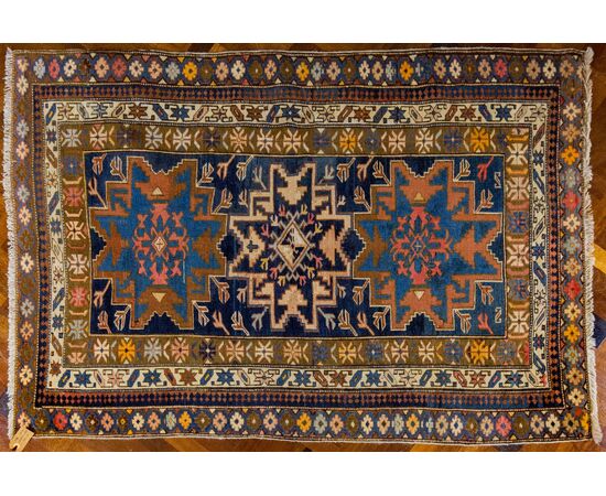 Tappeto antico Shirwan Lesghy caucasico in lana