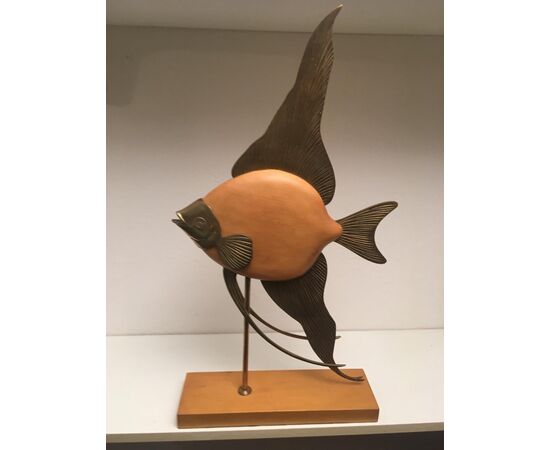 wood fish sculpture