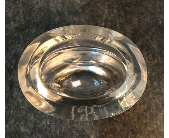 Cut crystal vase, Kosta manufacture, Sweden.     