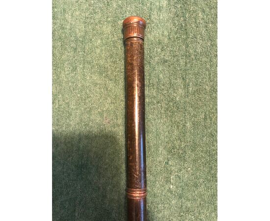 Draftsman&#39;s stick with copper knob and pencil inside.     