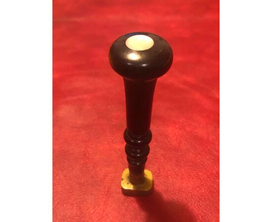 Ebony seal with mother-of-pearl rod. Napoleon III period.     