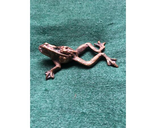 Bronze statue of a frog Austria.     