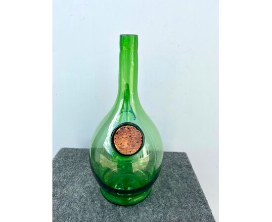 Glass pouring bottle with double compartment Italy.     