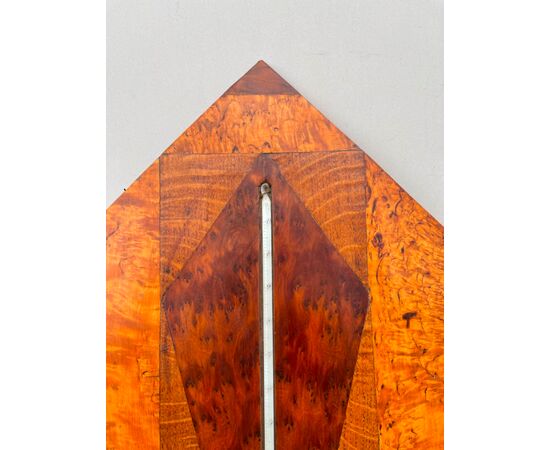 Briar thermometer (various woods) in art d&#39;eco &#39;style.     