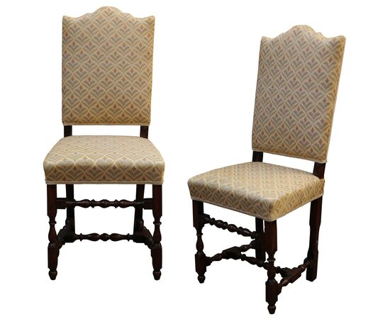 Pair of spool chairs, 17th century     