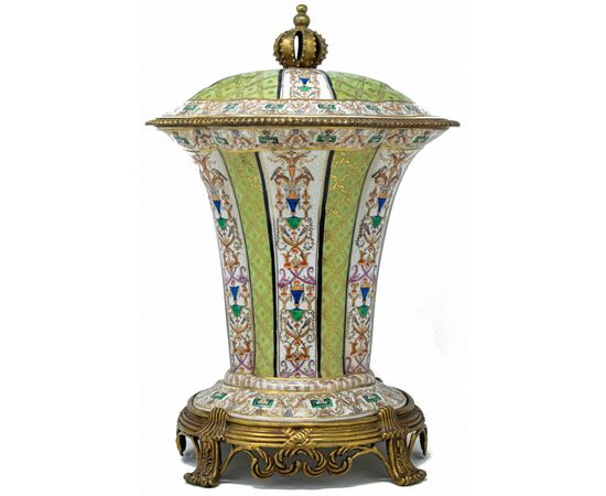 Vase with porcelain lid, 19th century     