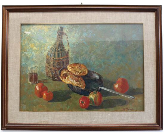 Oil painting &quot;still life&quot; - Walter Morselli     