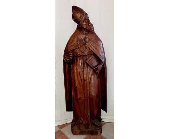 Wooden sculpture of the Holy Bishop