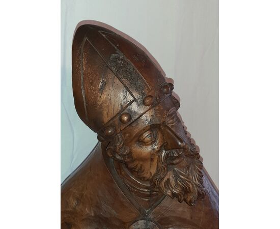 Wooden sculpture of the Holy Bishop