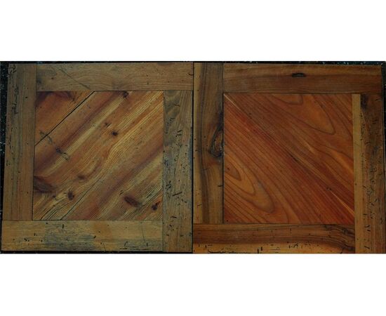 MOD. Larice e noce- pavimenti antichi in legno di larice e noce, mq.33 circa