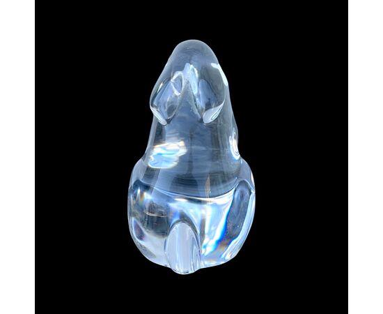 Transparent heavy crystal rabbit Baccarat, France.     