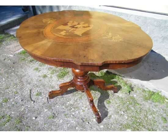 Inlaid table Rolo a Cappello of the Priest Ugo Mari
