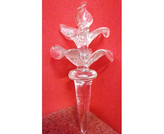 Blown glass bottle with stopper