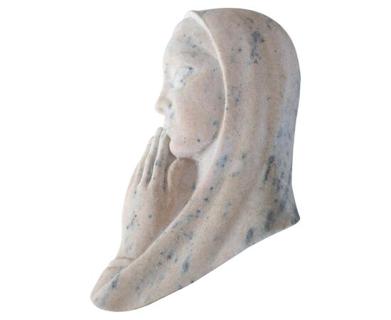 Art Deco pink marble religious sculpture NEGOTIABLE PRICE     