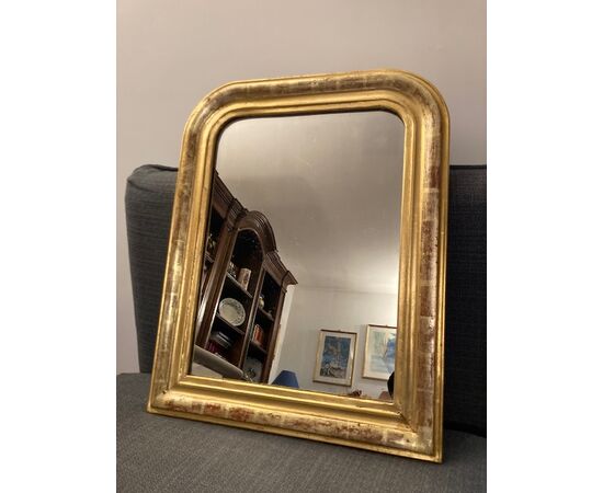 Antique gilded mirror from the 19th century France mis 61 x 48 cm     