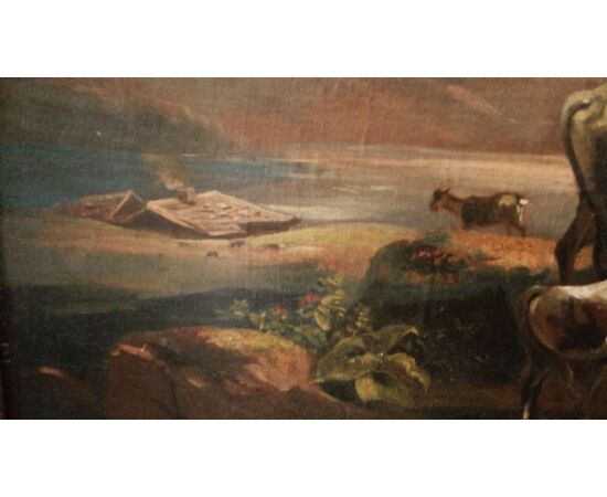 Pair of 19th century paintings with rural subject