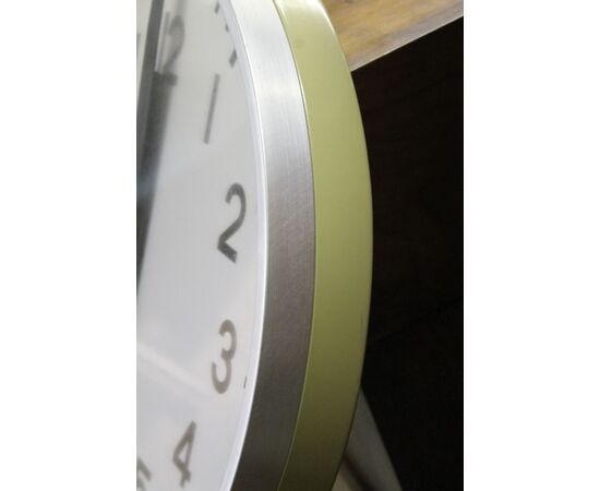  Orologio Ericsonn industriale  STAZIONE anni 60 industriale , color acciaio e verde! Vecchio vintage