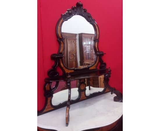 Lombard carved sideboard with raised mirrors