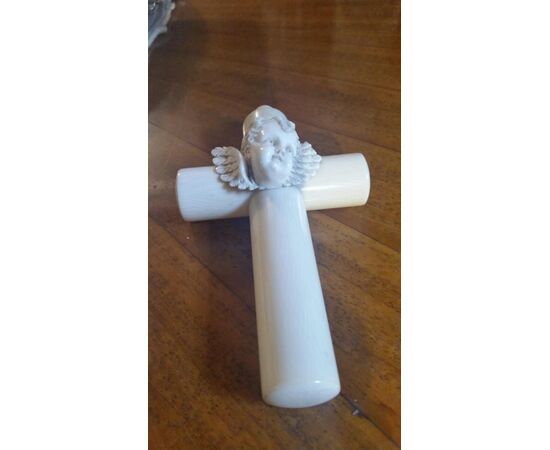 cross with ivory angel